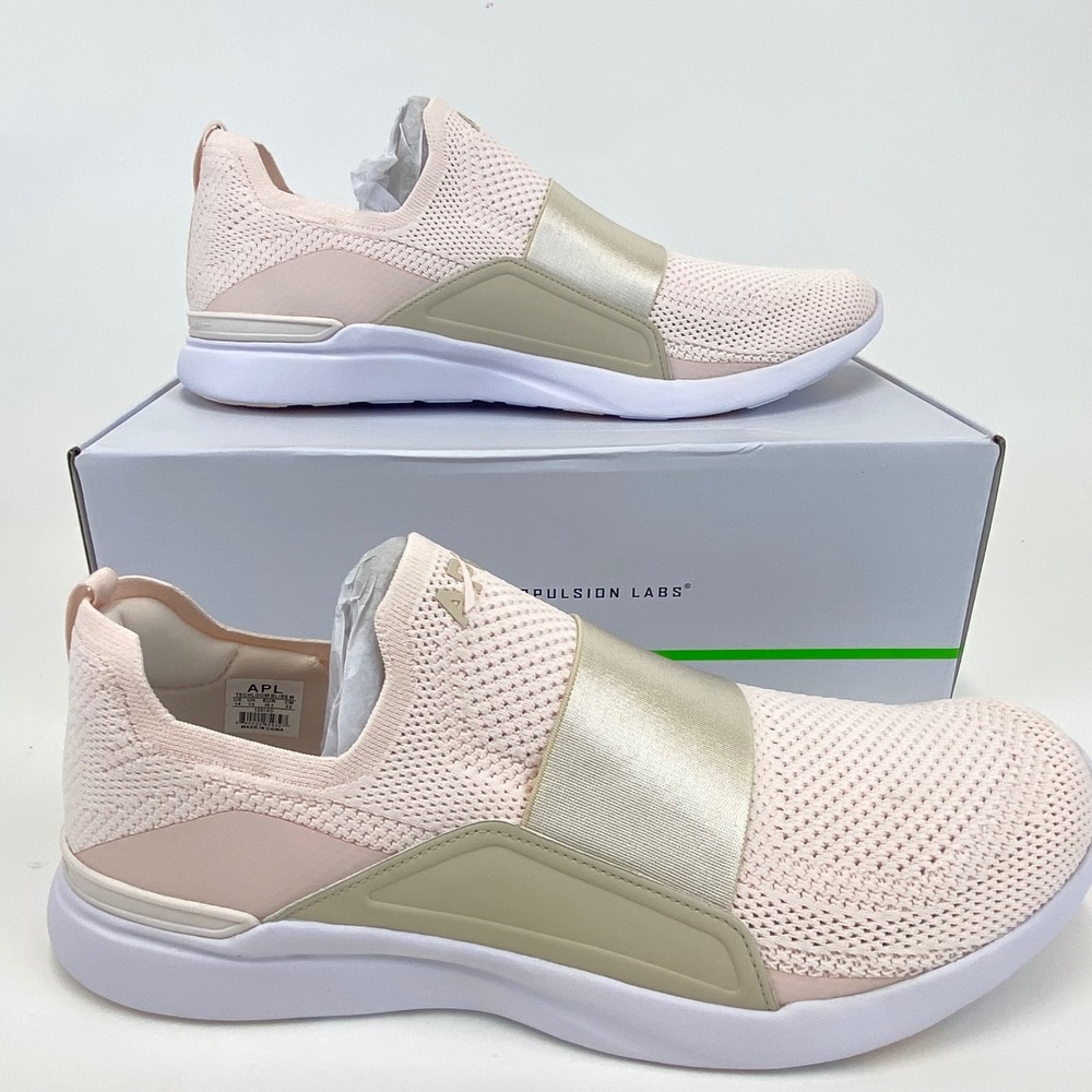 APL TechLoom‎ Bliss Slip On Knit Running Shoes Creme Parchment White 14